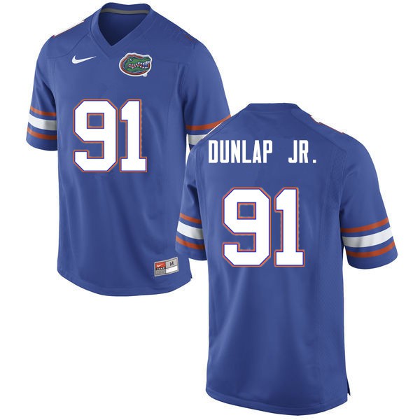 Men #91 Marlon Dunlap Jr. Florida Gators College Football Jerseys Blue